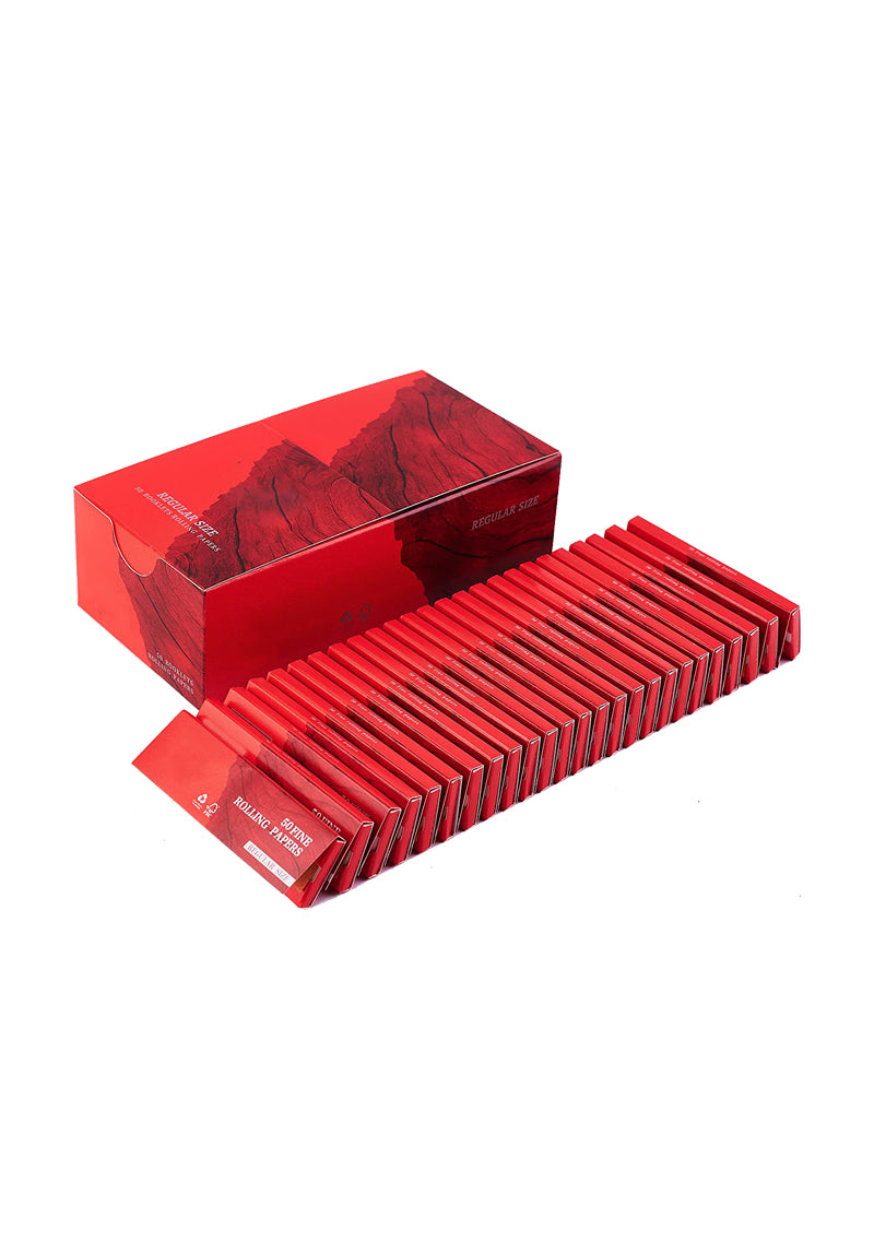 Red Bleached Rolling Paper Regular Size
